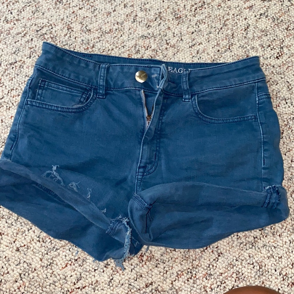 american eagle SPECIAL ocean blue jean shorts
